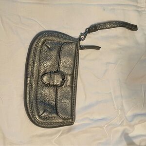 Talbots Silver Wristlet Clutch